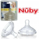 Nuby Natural Touch Medium Flow Replacement Bottle Teats - 2 Pack [676019]