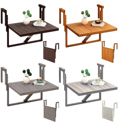 Toronto Adjustable Hanging Balcony Folding Deck Tables