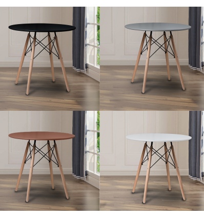 TROMSO 80cm Round Scandi Style Kitchen Table