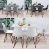 TROMSO 80cm Rectangle Scandi Style Kitchen Table [White] + Scandi Style Kitchen Chairs 6 Pk