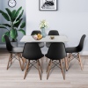 TROMSO 80cm Rectangle Scandi Style Kitchen Table [White] + Scandi Style Kitchen Chairs 6 Pk