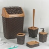 5Pc  Rattan Elegance Bathroom Set