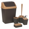 5Pc  Rattan Elegance Bathroom Set