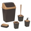 5Pc  Rattan Elegance Bathroom Set