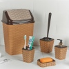 5Pc  Rattan Elegance Bathroom Set