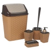 5Pc  Rattan Elegance Bathroom Set