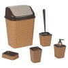 5Pc  Rattan Elegance Bathroom Set