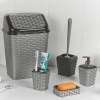 5Pc  Rattan Elegance Bathroom Set