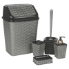 5Pc  Rattan Elegance Bathroom Set