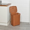 55L Plastic Rattan Laundry Basket