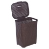 55L Plastic Rattan Laundry Basket