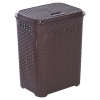 55L Plastic Rattan Laundry Basket