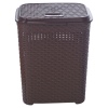 55L Plastic Rattan Laundry Basket