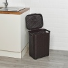 55L Plastic Rattan Laundry Basket