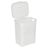 55L Plastic Rattan Laundry Basket