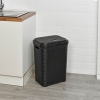 55L Plastic Rattan Laundry Basket