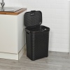 55L Plastic Rattan Laundry Basket