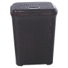 55L Plastic Rattan Laundry Basket