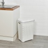 55L Plastic Rattan Laundry Basket