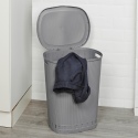 65L STILL Plastic Laundry Basket With Lines (With Lid) [001575]