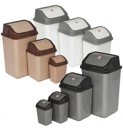 Plastic Bin With Swing Lid