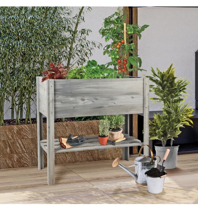 Assembled Wooden Raised Standing Planter [543301]