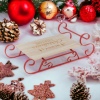 Christmas Sledge Beechwood & Metal Serving Tray 14x46x22cm [255561]