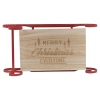 Christmas Sledge Beechwood & Metal Serving Tray 14x46x22cm [255561]