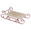 Christmas Sledge Beechwood & Metal Serving Tray 14x46x22cm [255561]