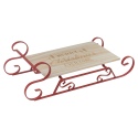 Christmas Sledge Beechwood & Metal Serving Tray 14x46x22cm [255561]