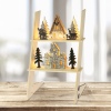 Decorative Winter Scene Wooden Display Ladder With 6 LEDs [031516]