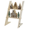 Decorative Winter Scene Wooden Display Ladder With 6 LEDs [031516]