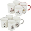 Christmas Designs 200ml Small Mug Set of 4 [921834]