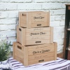 LOFT & WOOD 3x Wooden Storage Boxes [532491][532492][532490]