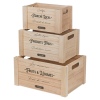 LOFT & WOOD 3x Wooden Storage Boxes [532491][532492][532490]