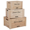 LOFT & WOOD 3x Wooden Storage Boxes [532491][532492][532490]