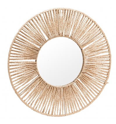 Decorative Round Mirror With Bamboo Frame [545862]