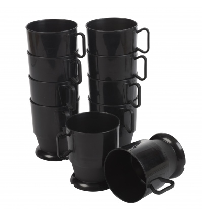 Katercup  12oz Black Plastic Hot Cups