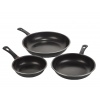 3 Piece Camping Frying Pan Set (Black - 205213)