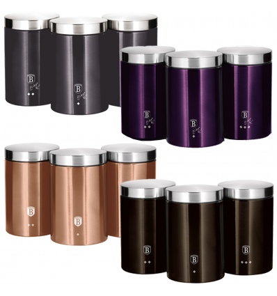 3 Pcs Metal Canister Set