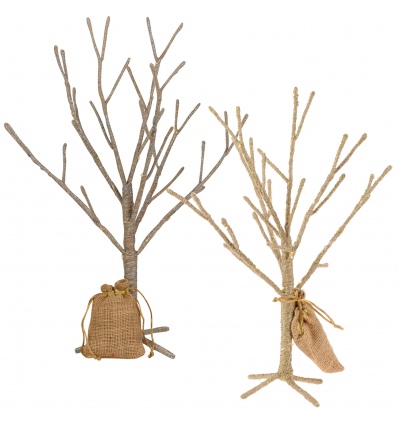 Light Up LED Twig Tree with Jute Bag