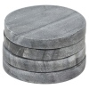 4Pcs Real Marble Coaster Set