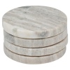 4Pcs Real Marble Coaster Set