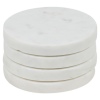 4Pcs Real Marble Coaster Set