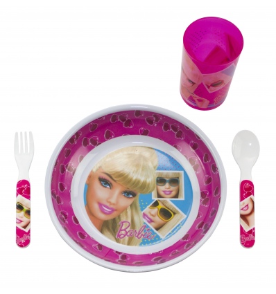 4pc Kids Barbie Dinner Set (045962