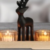 6 Pcs Reindeer Tealight Holder in Wooden Candle Tray [785594]