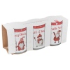 3 Pcs Red & White Santa Tin Set