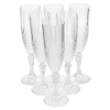 6pc Crystal Effect Champagne Glass [053035]