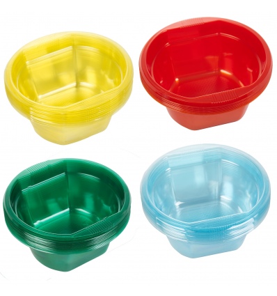 plastic bowls 4 colours