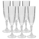 6pc Crystal Effect Champagne Glass [053035]